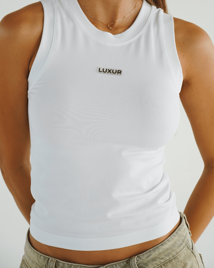 LUXUR MUSCLE TANK TOP BLANCO