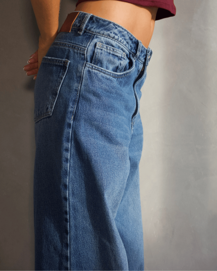 JEAN STRAIGHT WIDE AZUL OSCURO