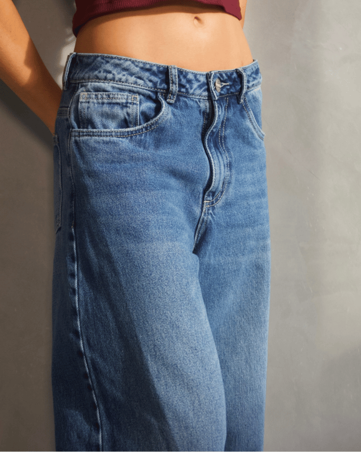 JEAN STRAIGHT WIDE AZUL OSCURO