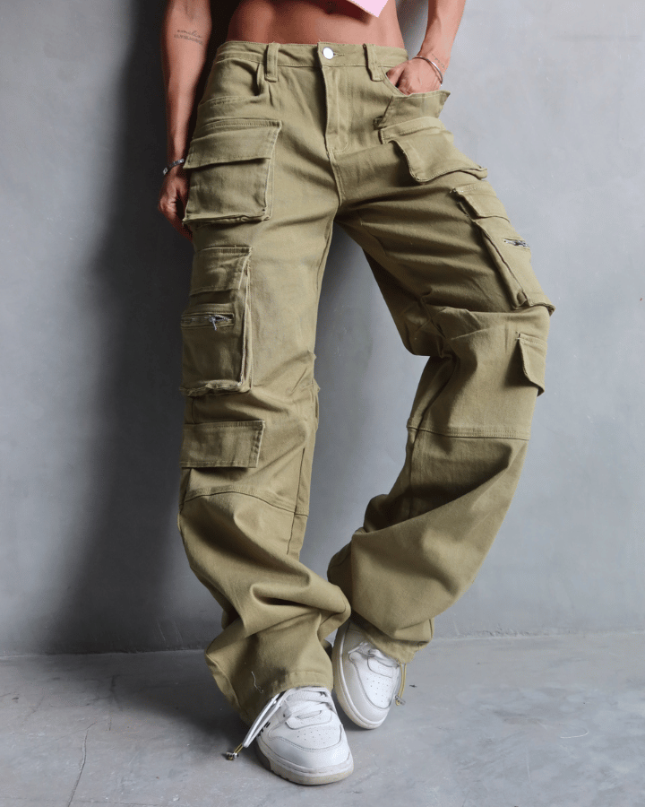 PANTALÓN MULTIPOCKET VERDE