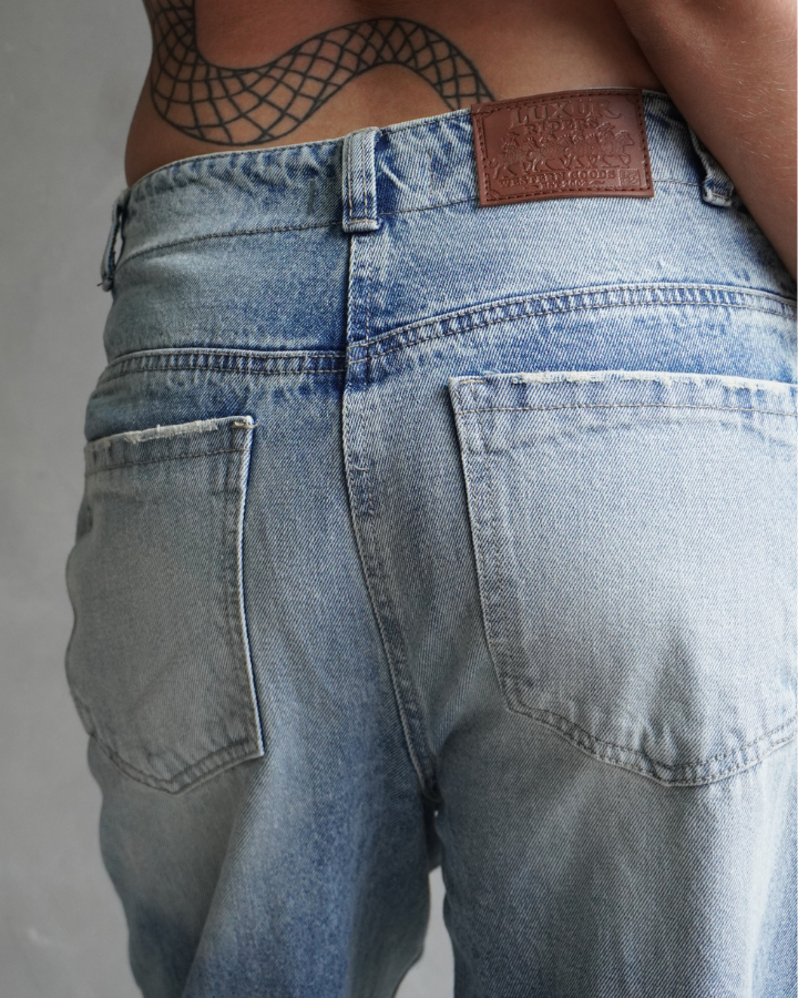 JEAN LINE STRAIGHT WIDE AZUL WASHED
