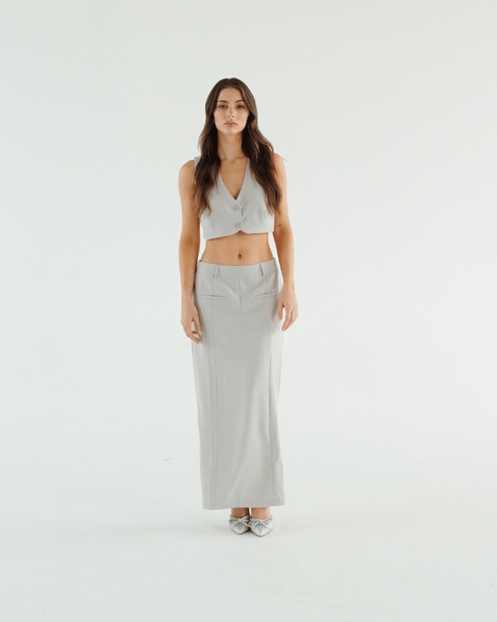 FALDA LARGA RIVELLA GRIS