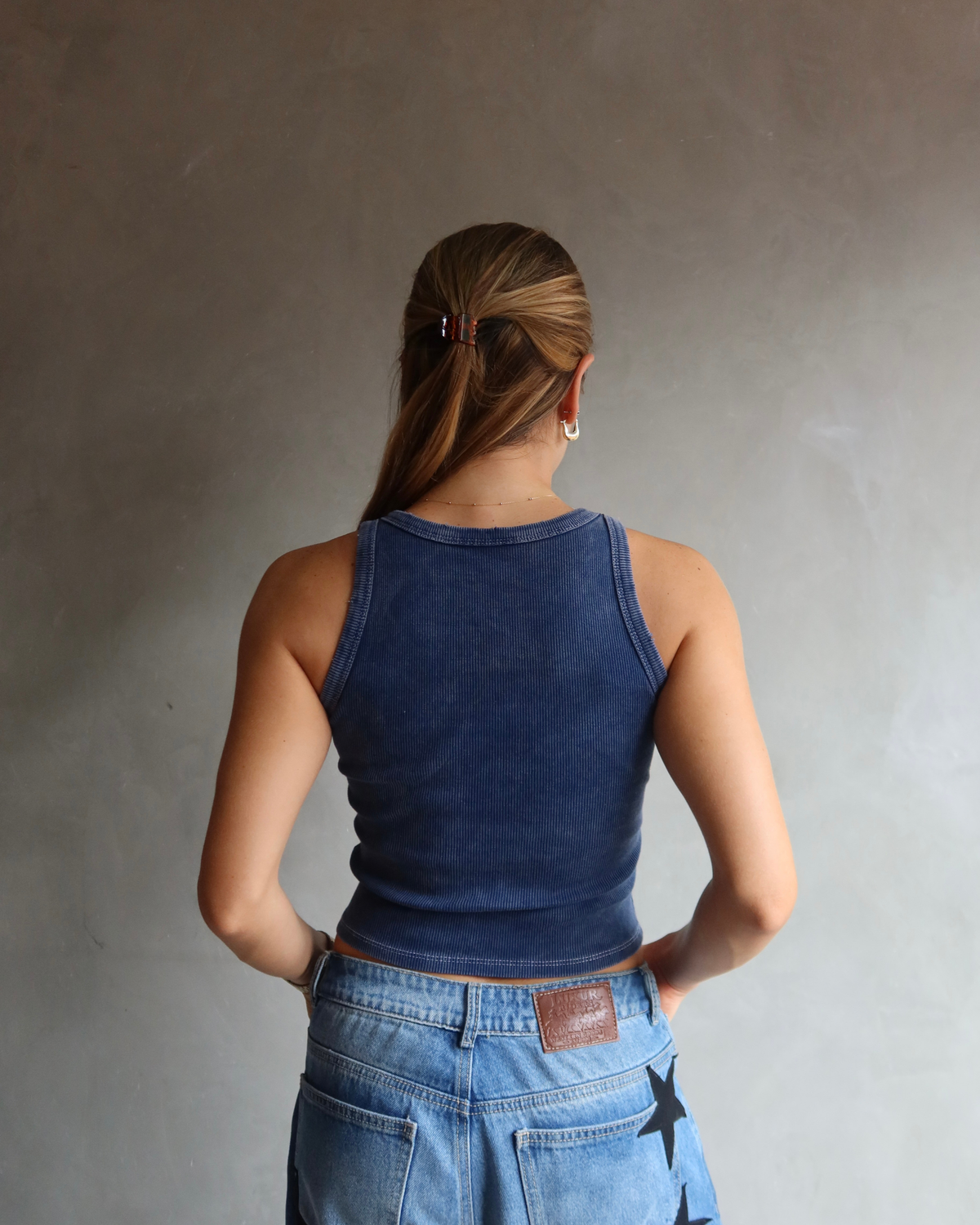 TANK TOP WASHED AZUL