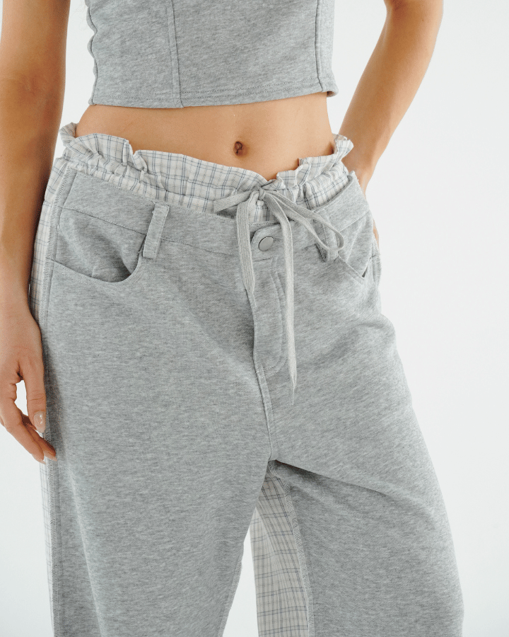 PANTALÓN BONHEUR DE CUADROS COMBINADO