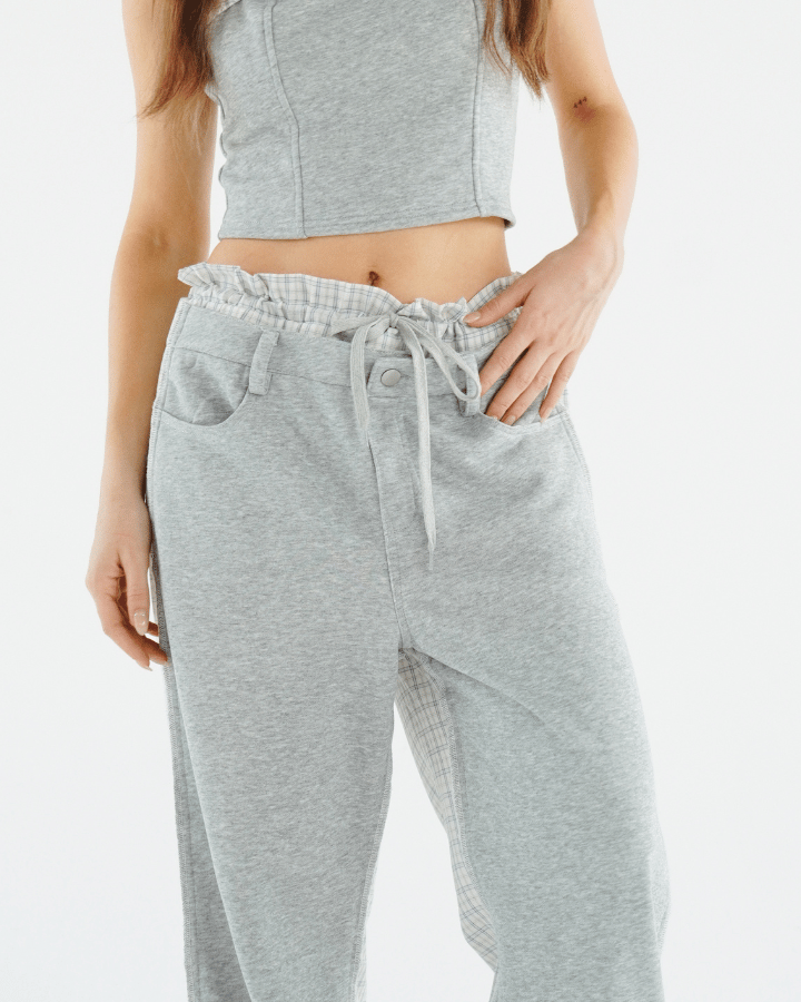 PANTALÓN BONHEUR DE CUADROS COMBINADO