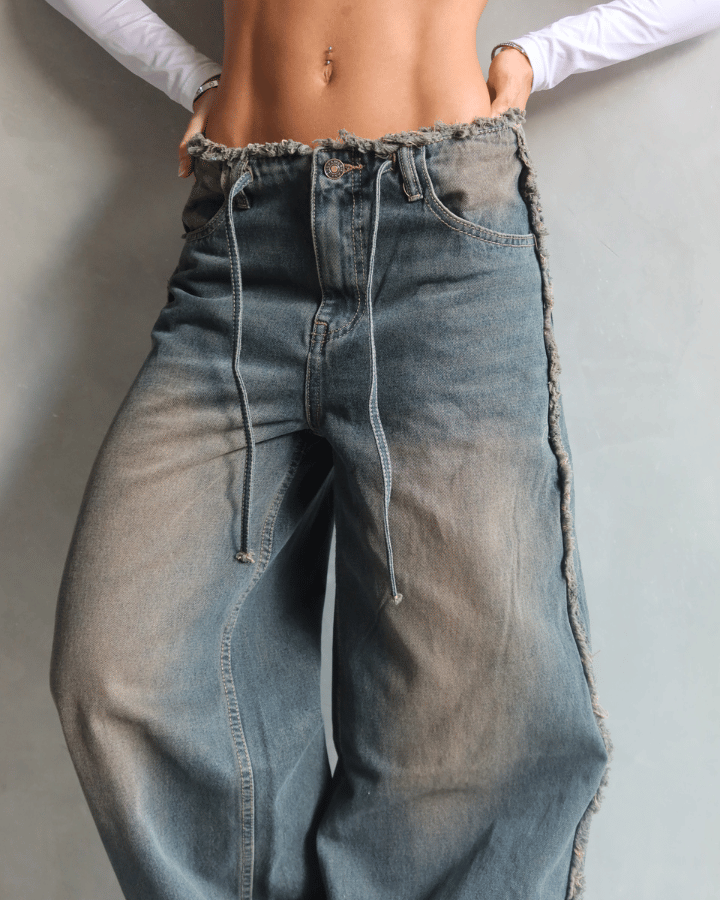 JEAN PREMIUM SEAM DESTROYED AZUL OSCURO