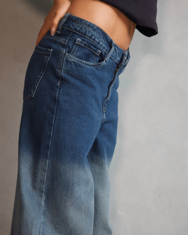 JEAN ANCHO WIDE LEG DEGRADADO AZUL