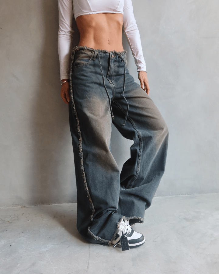 JEAN PREMIUM SEAM DESTROYED AZUL OSCURO