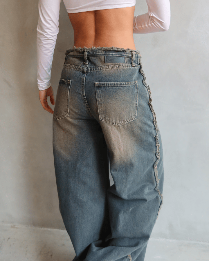 JEAN PREMIUM SEAM DESTROYED AZUL OSCURO