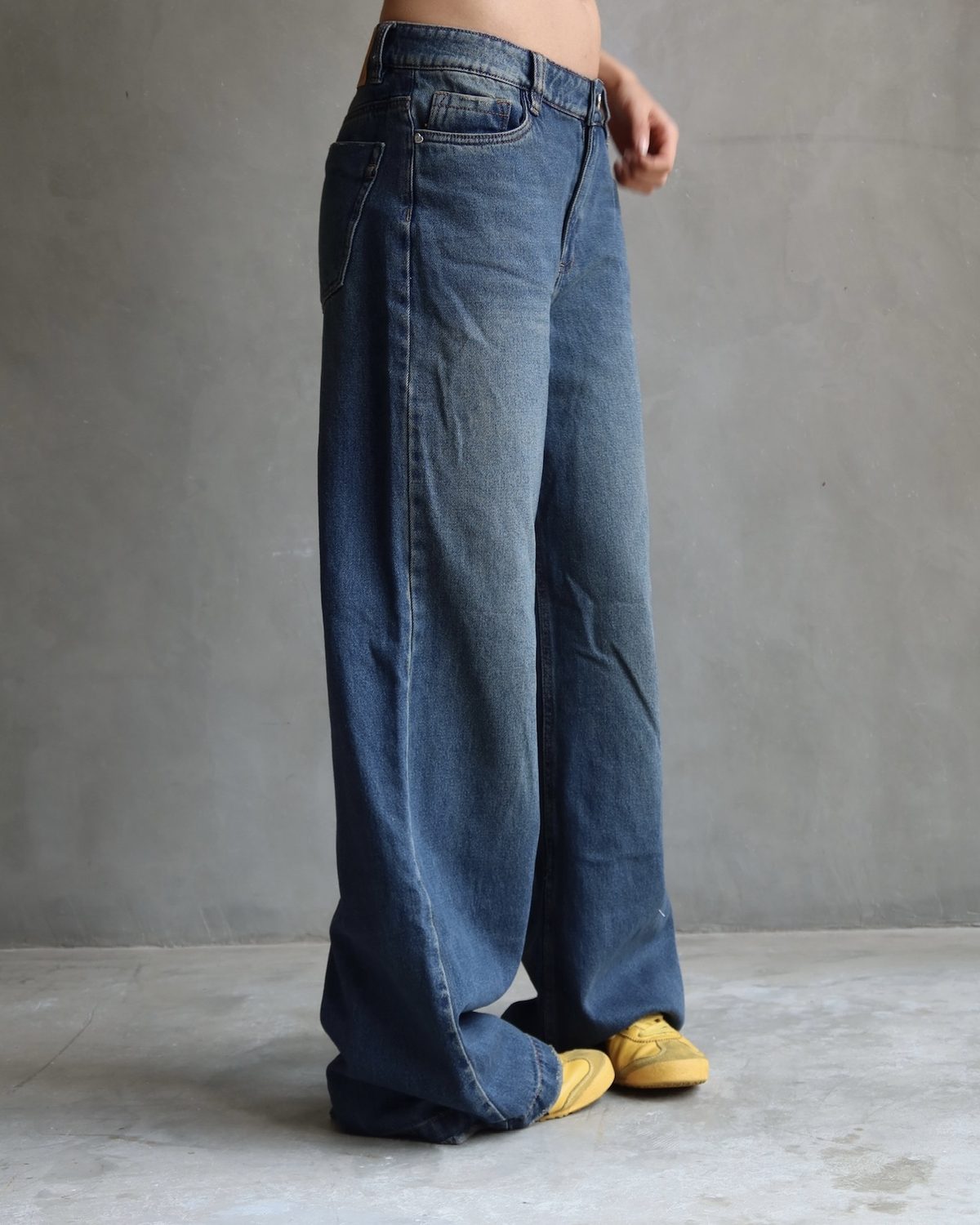 JEAN WIDE LEG FIT AZUL DIRTY WASHED