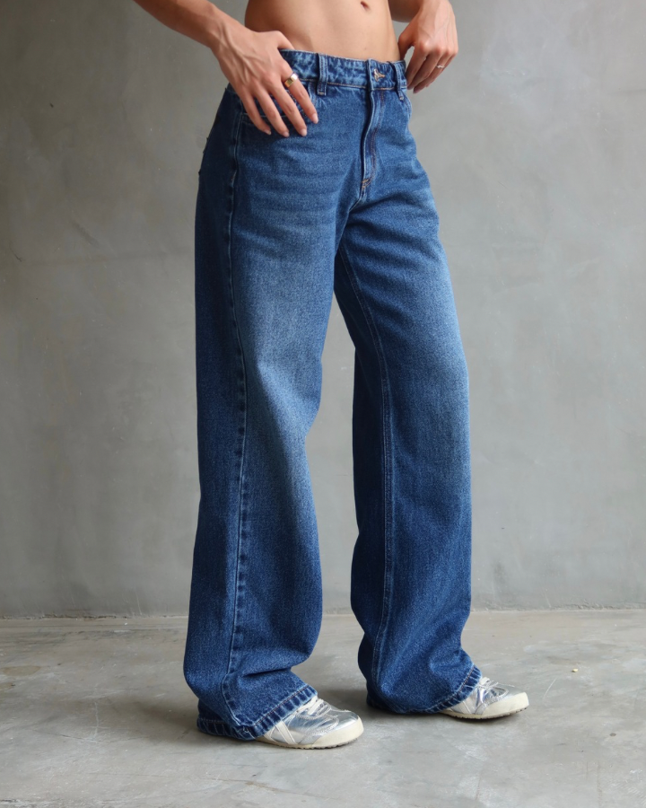 JEAN RELAXED FIT BLACK STARS AZUL OSCURO