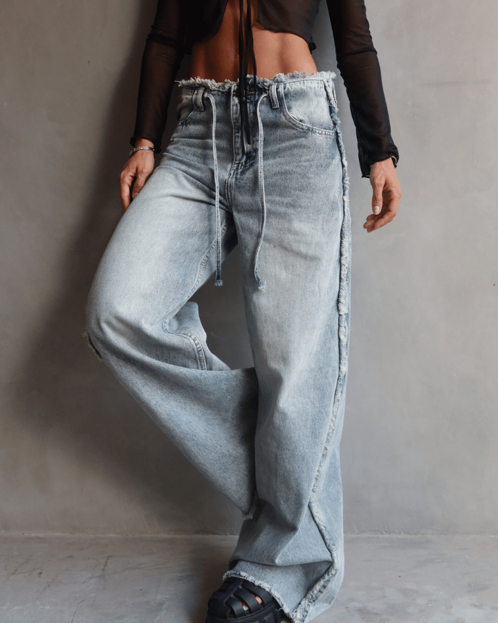 JEAN PREMIUM SEAM DESTROYED AZUL