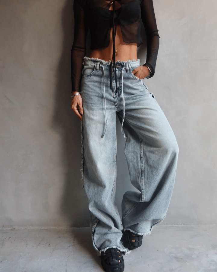JEAN PREMIUM SEAM DESTROYED AZUL
