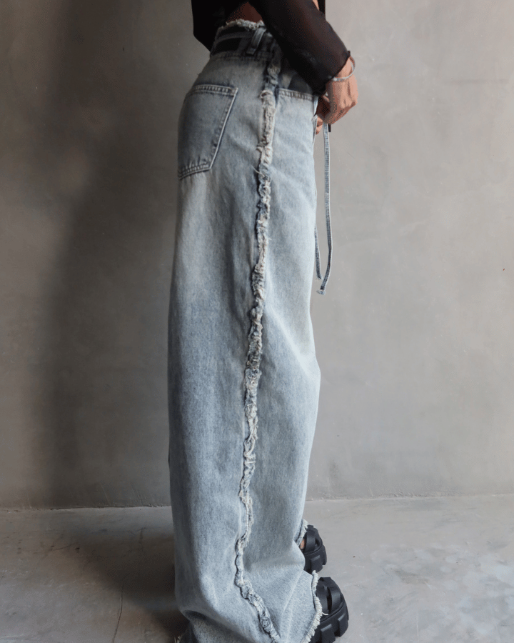JEAN PREMIUM SEAM DESTROYED AZUL