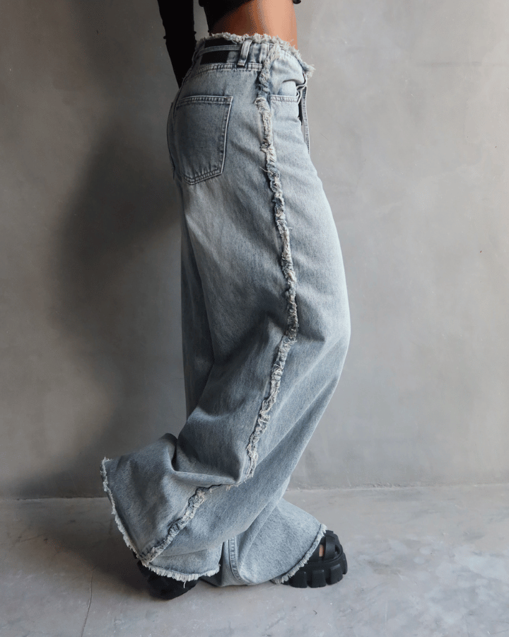 JEAN PREMIUM SEAM DESTROYED AZUL