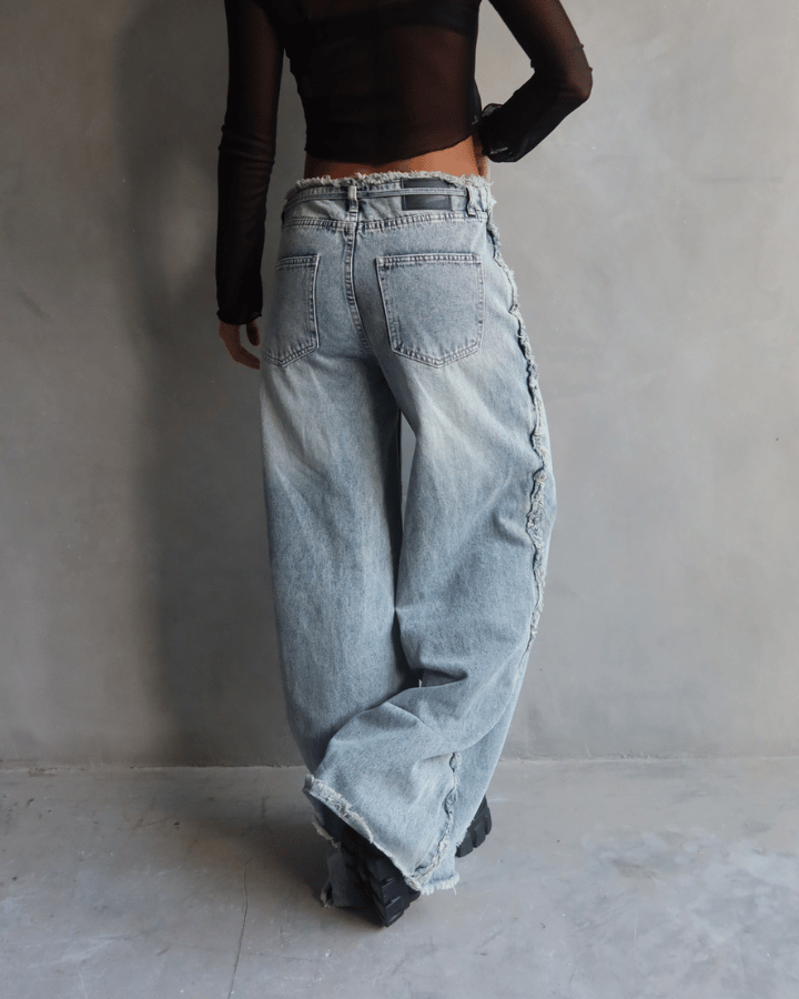 JEAN PREMIUM SEAM DESTROYED AZUL
