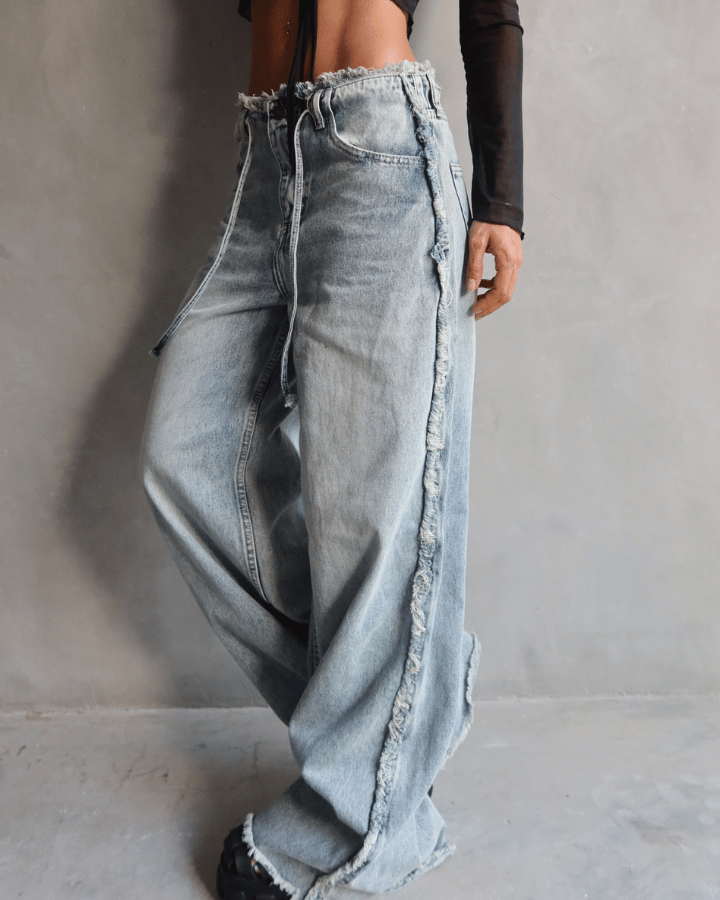 JEAN PREMIUM SEAM DESTROYED AZUL