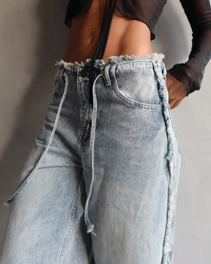 JEAN PREMIUM SEAM DESTROYED AZUL