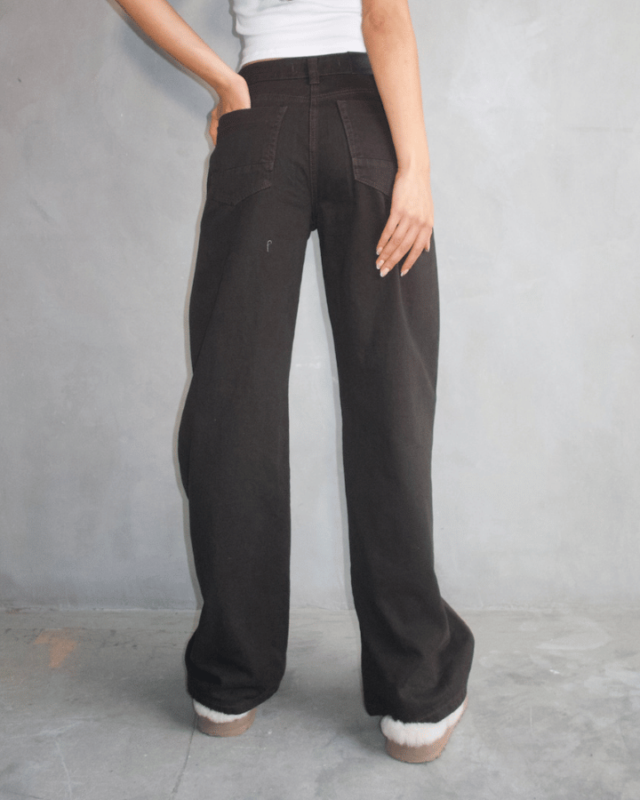 JEAN ANCHO STRAIGHT CAFÉ