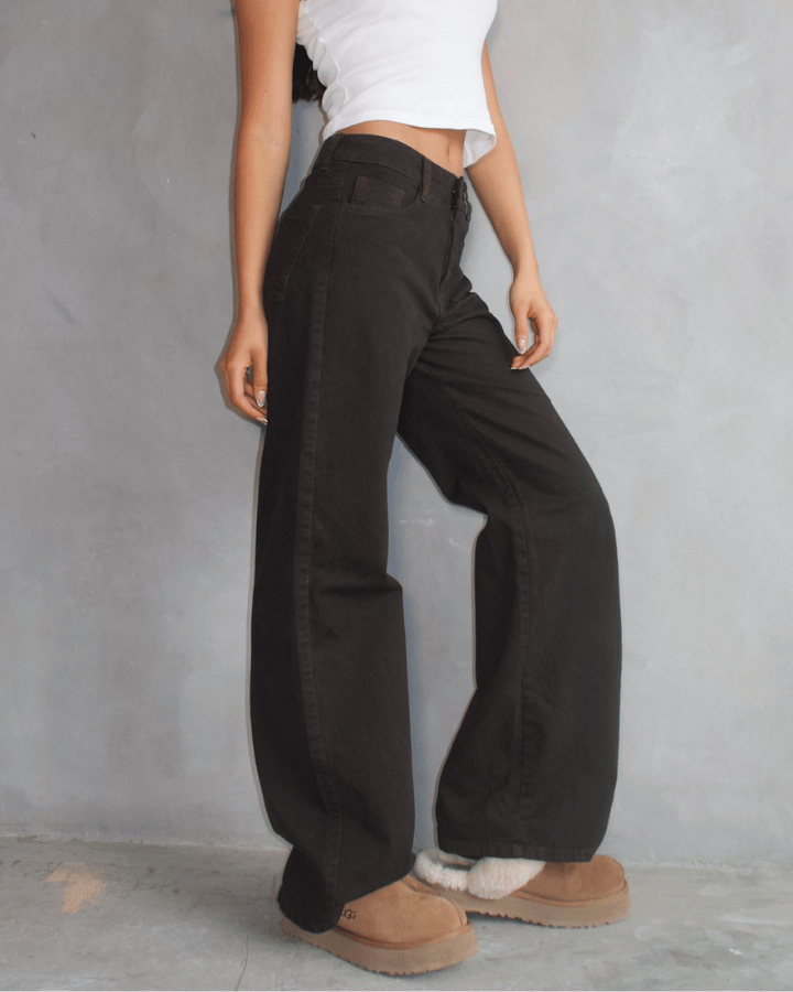 JEAN ANCHO STRAIGHT CAFÉ