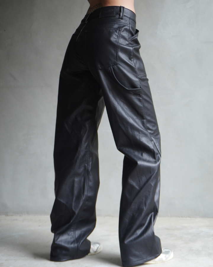 PANTALÓN DE CUERINA NEGRO MIAMI VICE