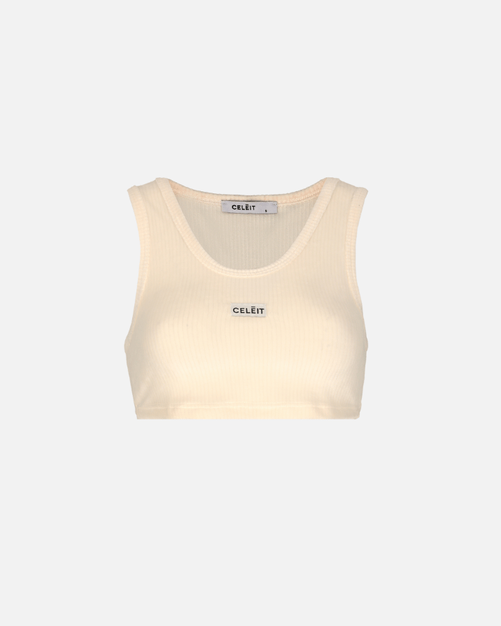 CELEIT CROP TOP LABEL MARFIL