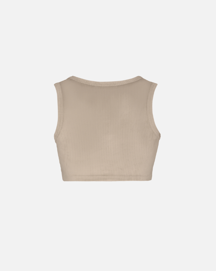 CELEIT CROP TOP LABEL CAFÉ