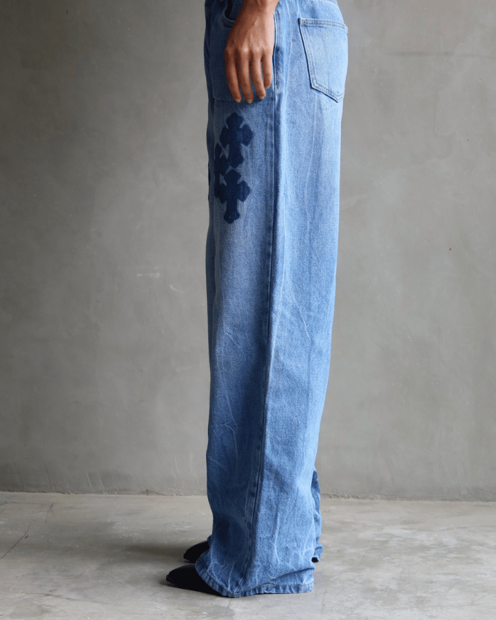 JEAN RELAXED FIT NOT CH BURNT CROSS AZUL