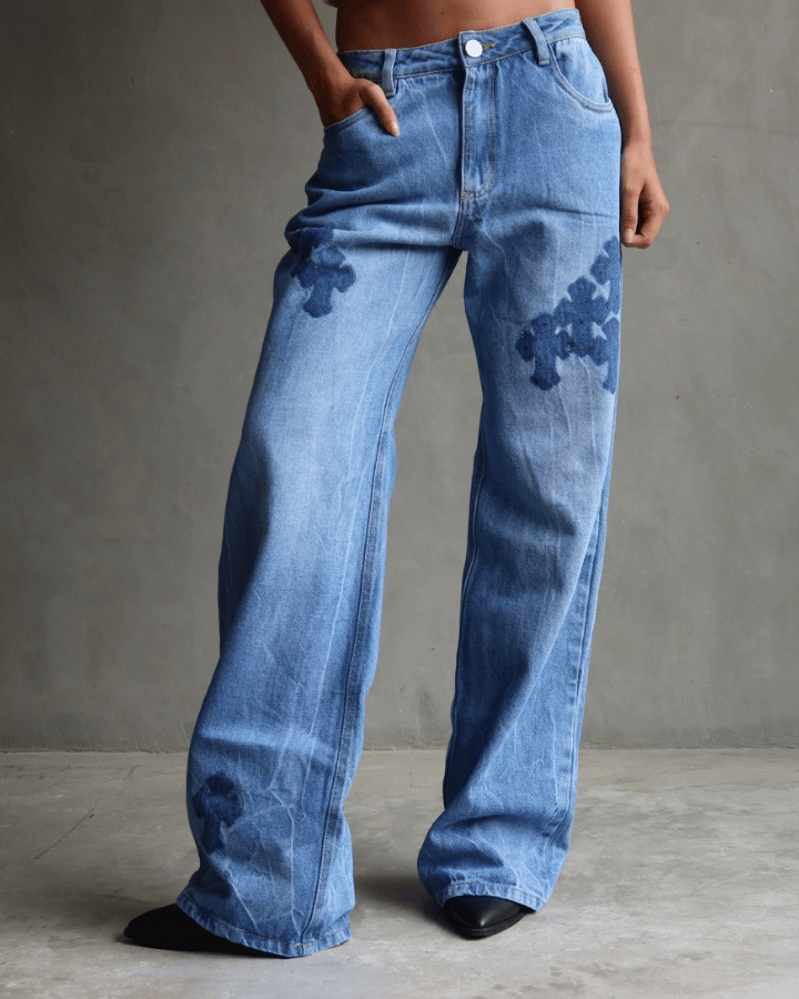 JEAN RELAXED FIT NOT CH BURNT CROSS AZUL