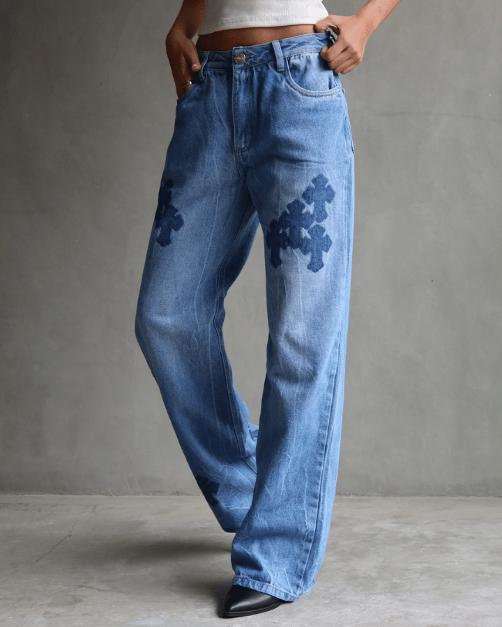 JEAN RELAXED FIT NOT CH BURNT CROSS AZUL