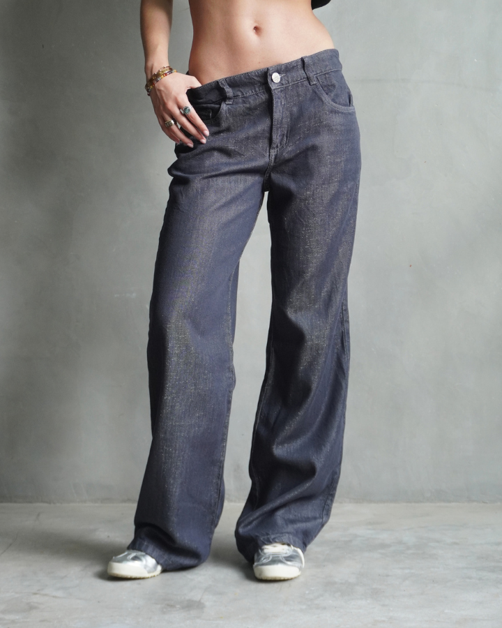 JEAN RECTO LIVIANO STELLAR LUREX BRILLANTE GRIS