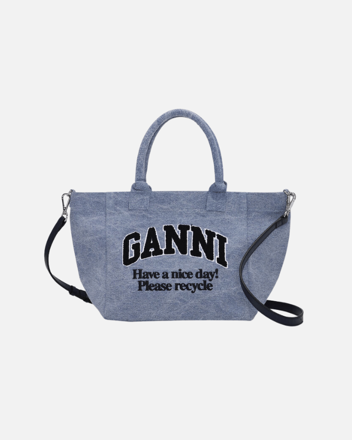 GANNI BOLSO PEQUEÑO AZUL LAVADO