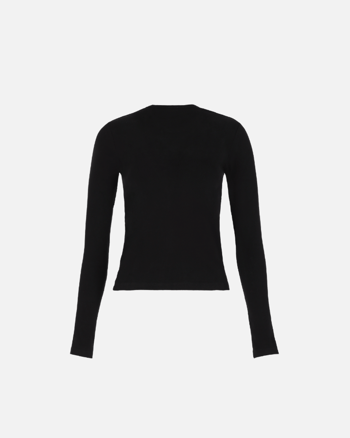 CELEIT TOP RIB DE MANGA LARGA NEGRO