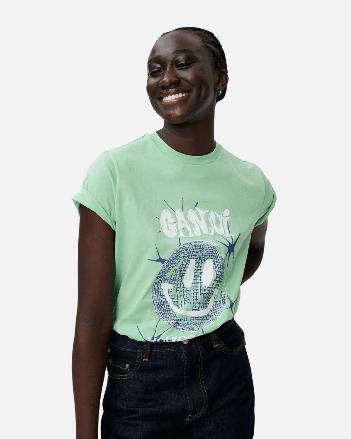 GANNI CAMISETA DISCO VERDE