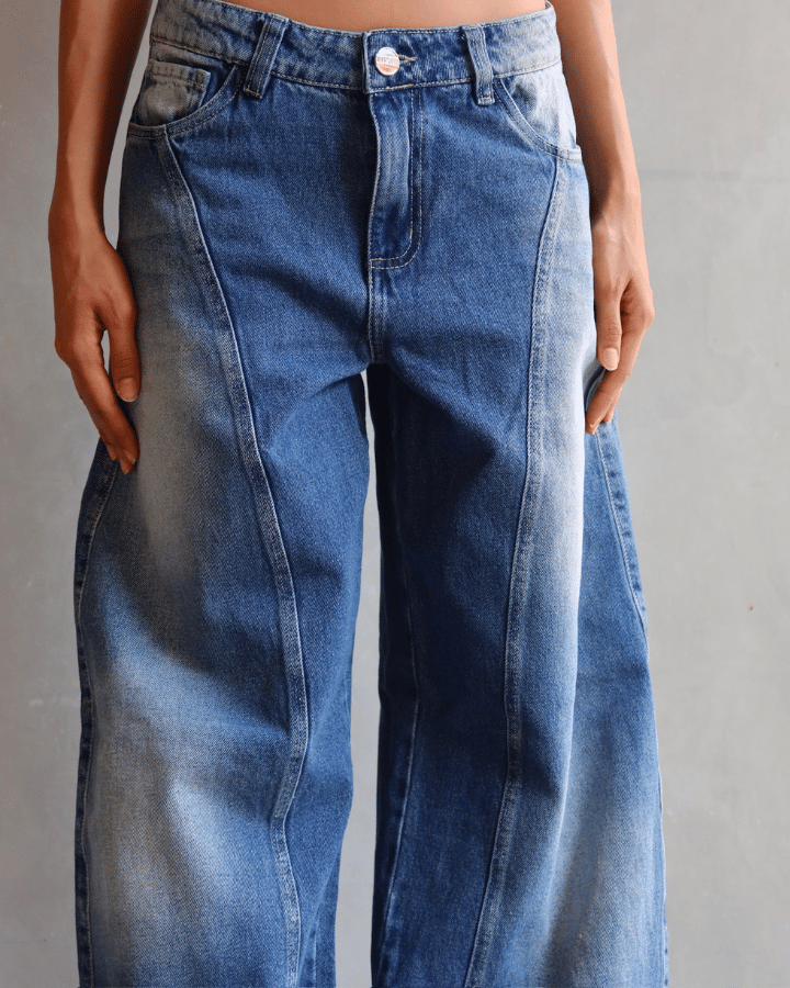 JEAN BAGGY FIT VINTAGE WASH AZUL OSCURO