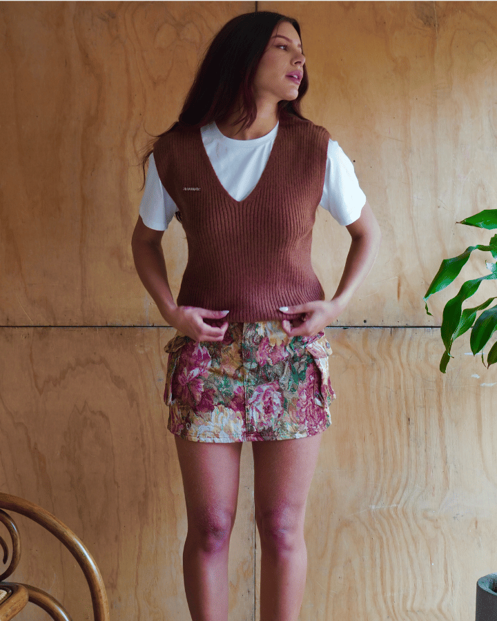 FALDA CARGO DE JACQUARD