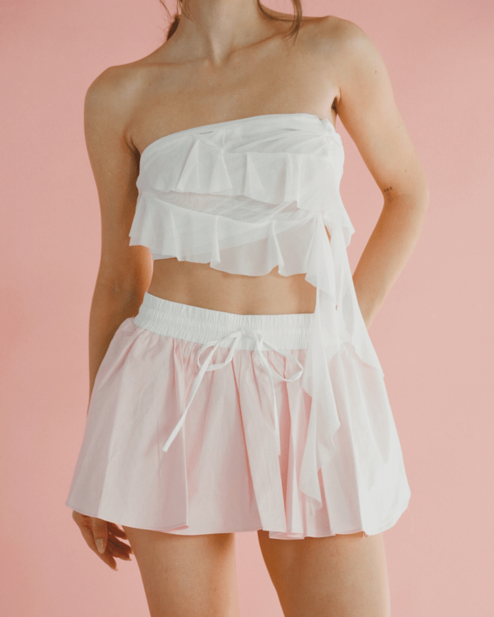 TOP JACLINE MESH BLANCO
