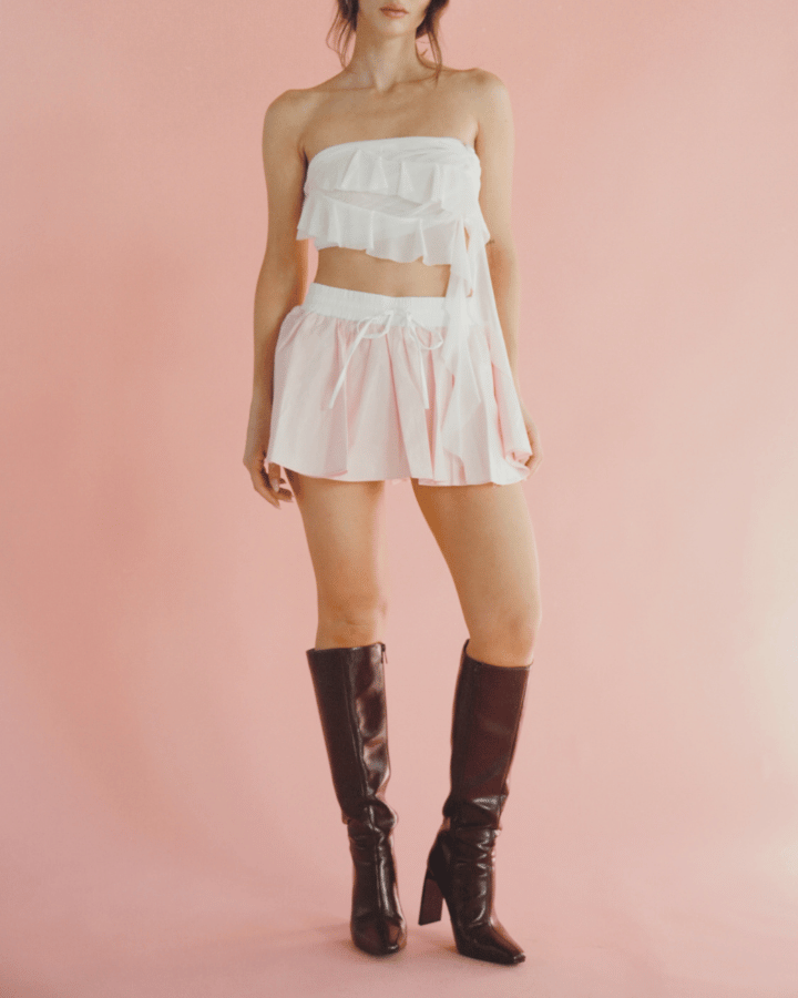 TOP JACLINE MESH BLANCO