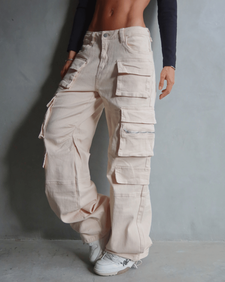 PANTALÓN MULTIPOCKET IVORY