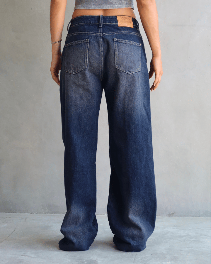 JEAN RELAXED FIT DARK BLUE TINTED AZUL OSCURO