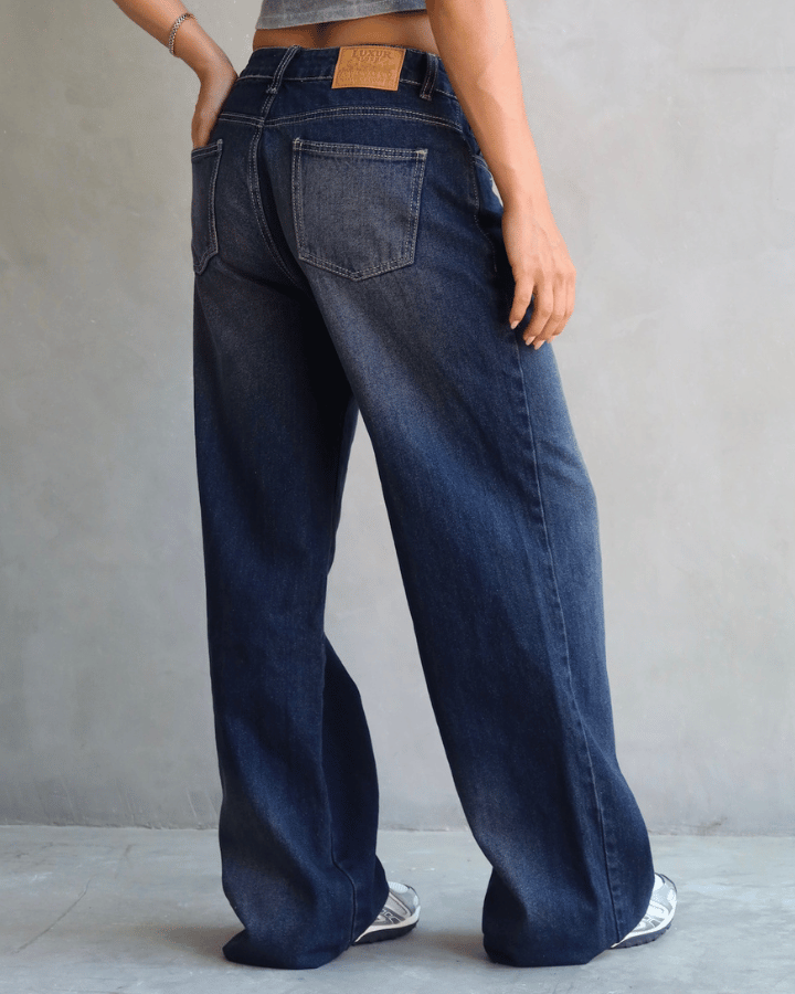 JEAN RELAXED FIT DARK BLUE TINTED AZUL OSCURO
