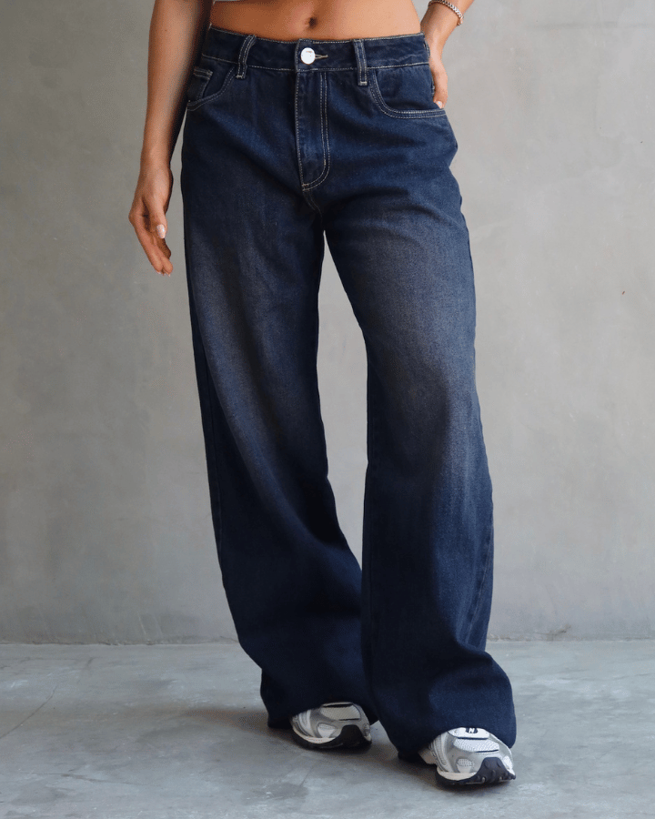 JEAN RELAXED FIT DARK BLUE TINTED AZUL OSCURO