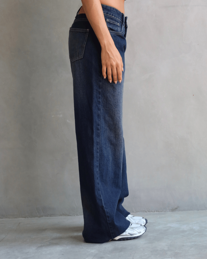 JEAN RELAXED FIT DARK BLUE TINTED AZUL OSCURO