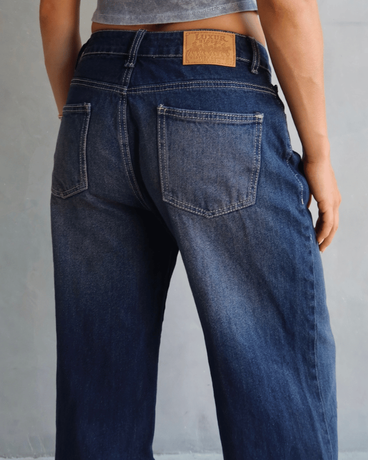 JEAN RELAXED FIT DARK BLUE TINTED AZUL OSCURO