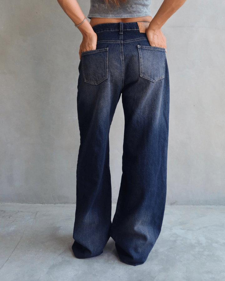 JEAN RELAXED FIT DARK BLUE TINTED AZUL OSCURO