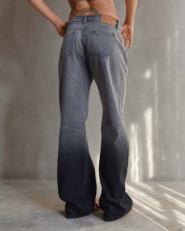 JEAN RELAXED FIT DEGRADE GRIS/NEGRO