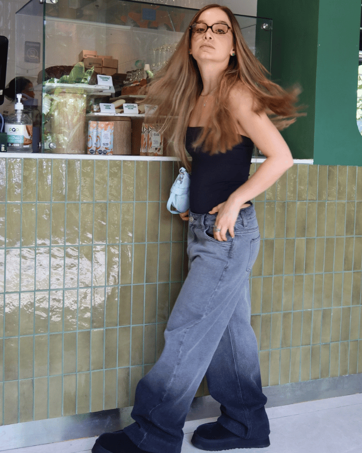 JEAN RELAXED FIT DEGRADE GRIS/NEGRO