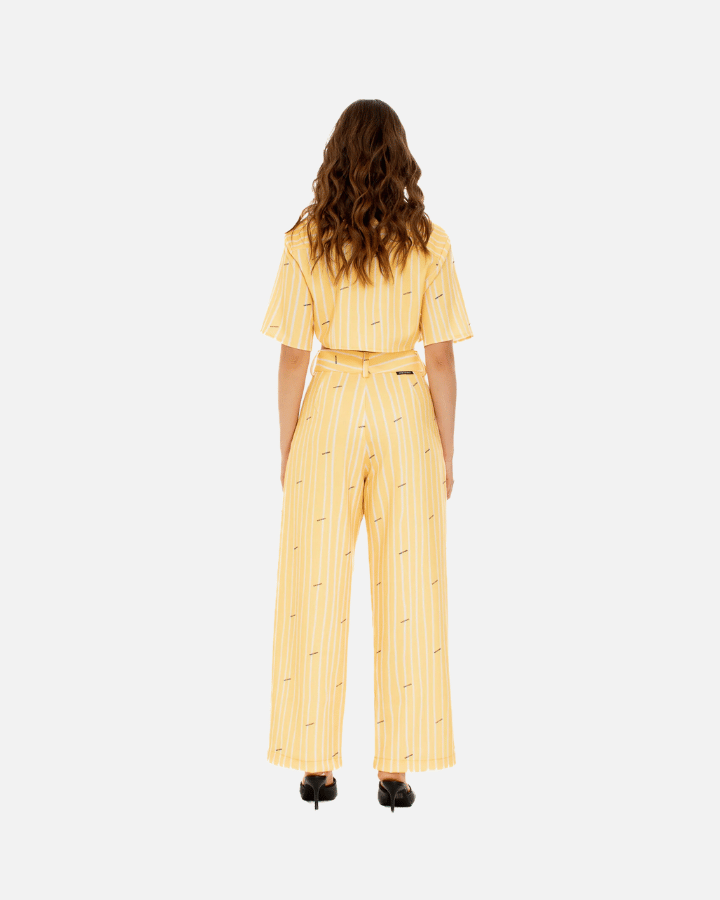 MACONDIA PANTALÓN PREMIUM DE RAYAS AMARILLO