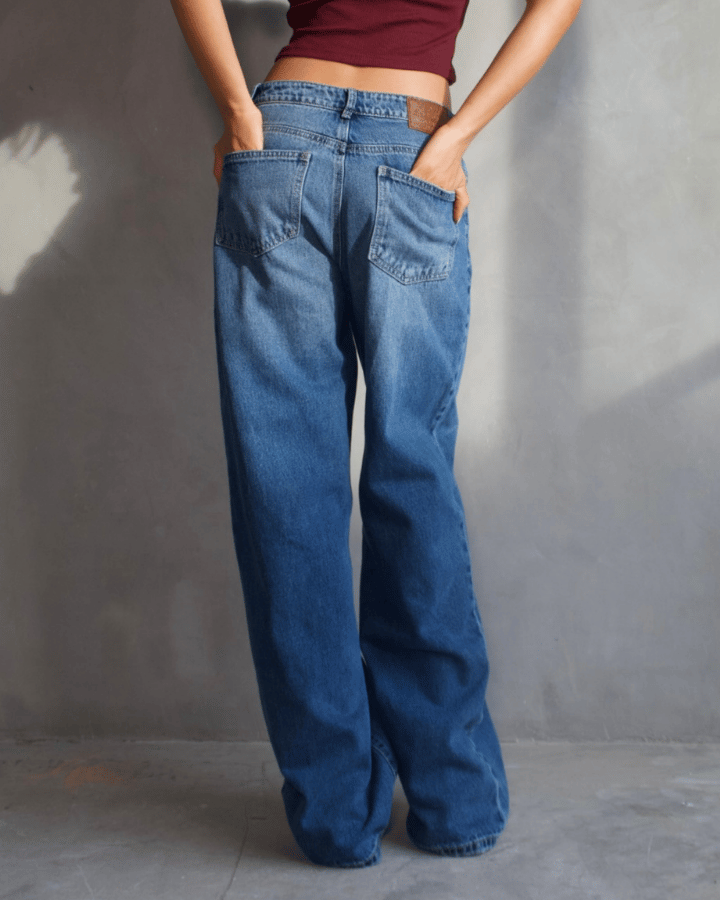 JEAN STRAIGHT WIDE AZUL OSCURO