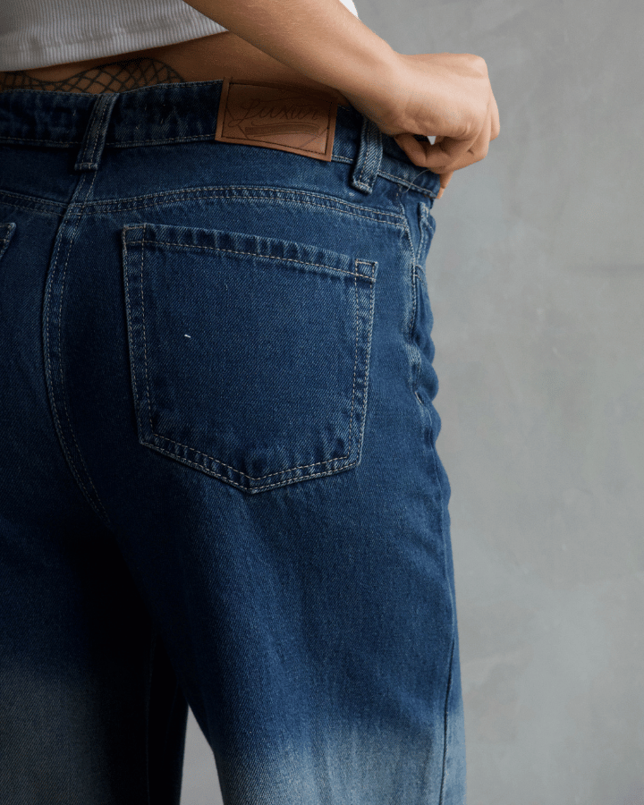 JEAN ANCHO WIDE LEG DEGRADADO AZUL